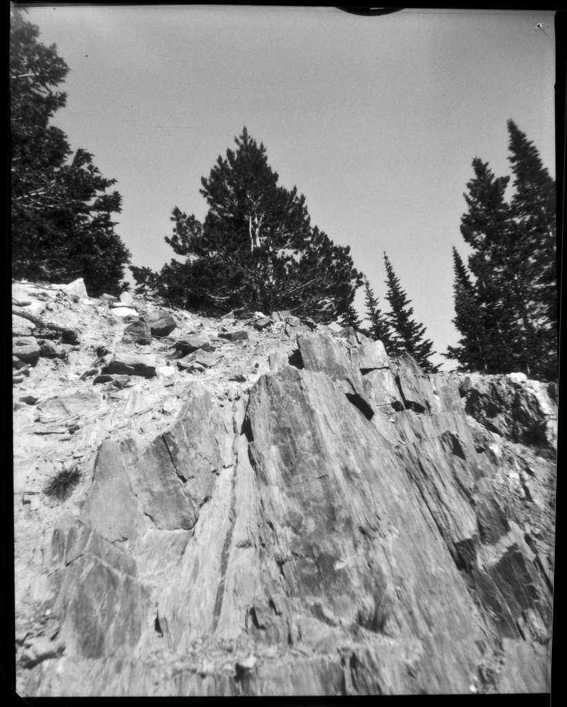 Camera: Graflex Crown Graphic (1954)
Lens: Steinheil München Anastigmat Actinar 4.5; 135mm
Film: Ultracruz Autoradiography Xray Film; 100iso
Exposure: f/12.5; 1/200sec
Process: HC-110; 1+100; 7min

Lake Marie, Wyoming
July 2020